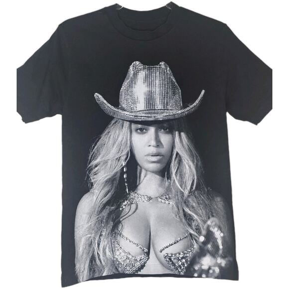 BEYONCE OFFICIAL RENAISSANCE WORLD TOUR CONCERT T-SHIRT COWBOY HAT Size S - Picture 1 of 8